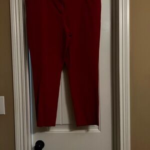 LOFT Red Ankle Pants
